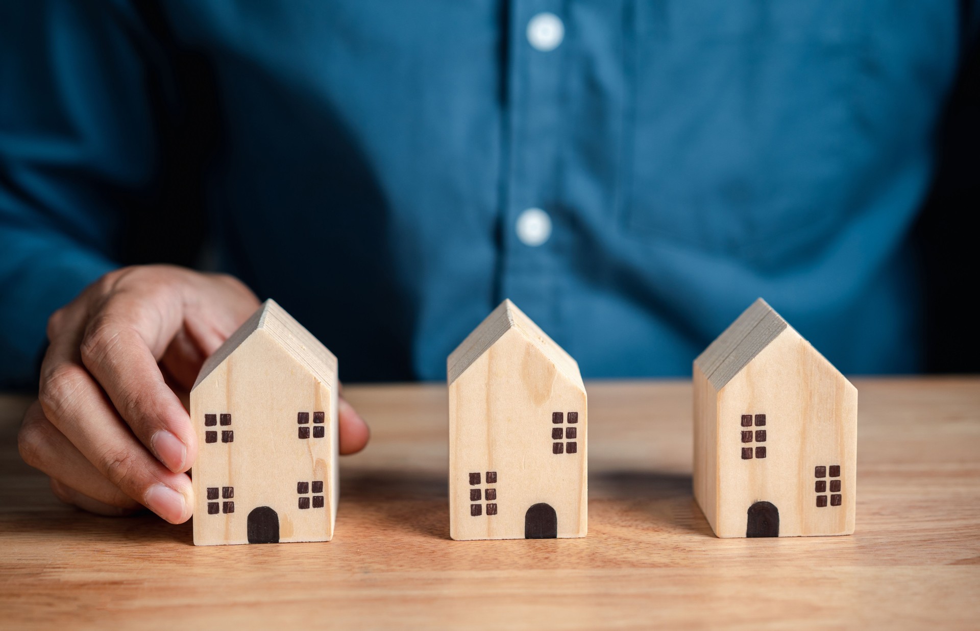 Property interest research best rate, Man selected house finance loan increase.investment planning.business real estate.profit of banking.,investor thinking strategy